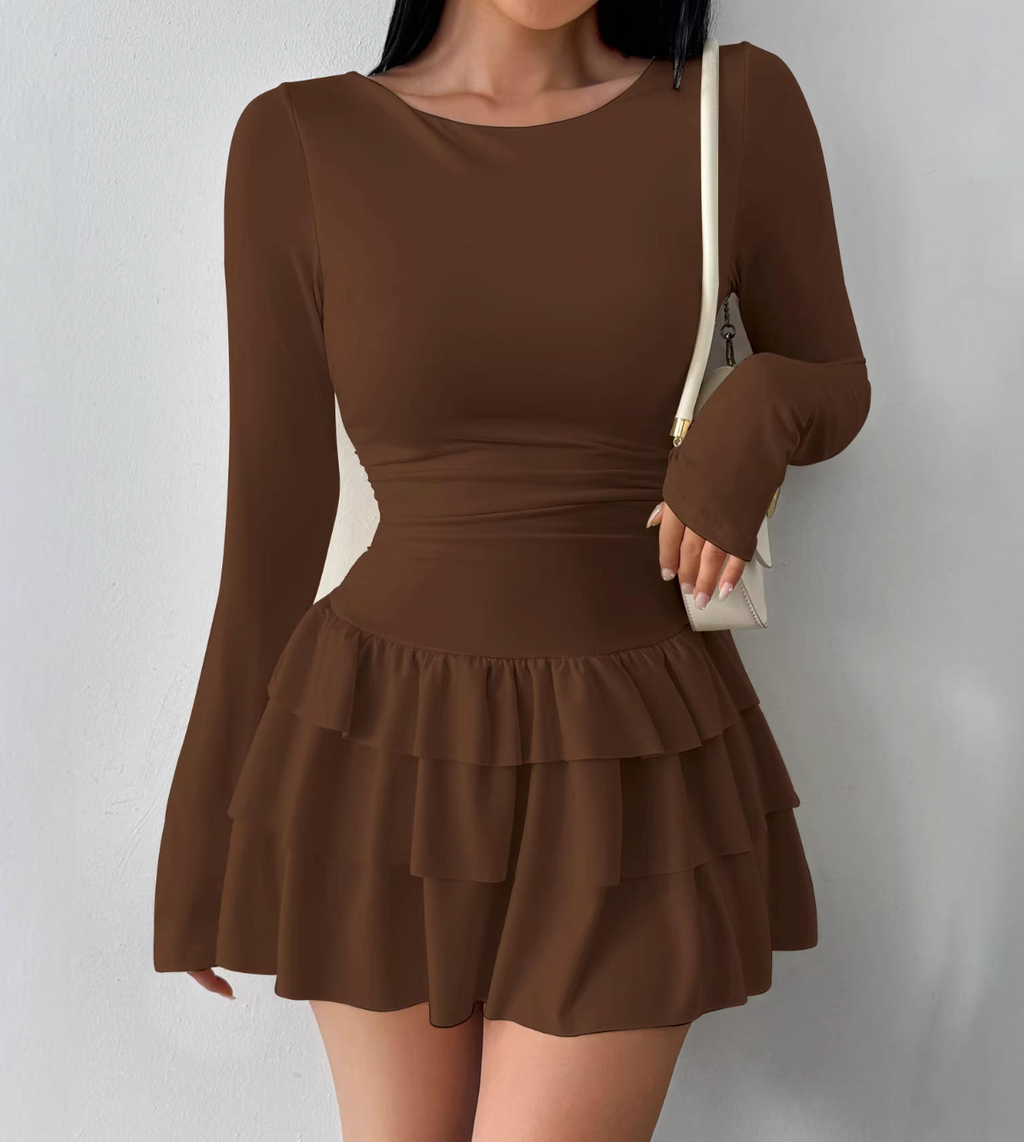 Women’s Solid Long Sleeve Dress