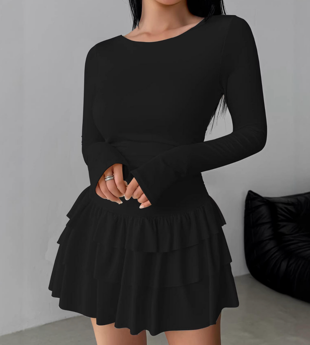 Women’s Solid Long Sleeve Dress